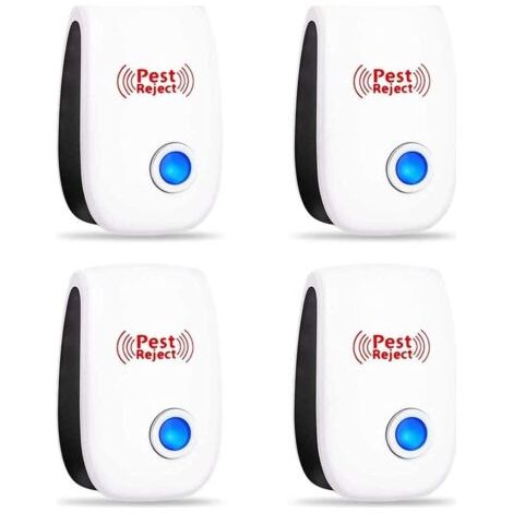 Répulsif Ultrason Anti-Rongeurs Insectes,Repulsif Moustique,Repulsif Anti Mouches Electrique Appareil Répulsif Souris Interieur,Moustique,Cafard,Fourmi,Araignée,100% Inoffensif (4 Paquets) (1/5)