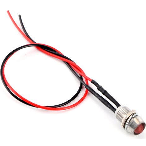 Stück 12V 8mm LED-Panel-Pilot-Armaturenbrett-Warnanzeigeleuchte Auto Transporter Rot.