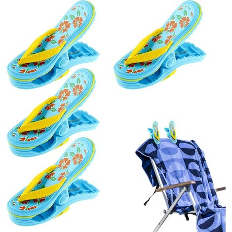 Clips de serviette de plage 12pcs, Clips de serviette de plage pour chaises longues Pantoufles serviette Pegs, Clip de lingerie serviette Pegs