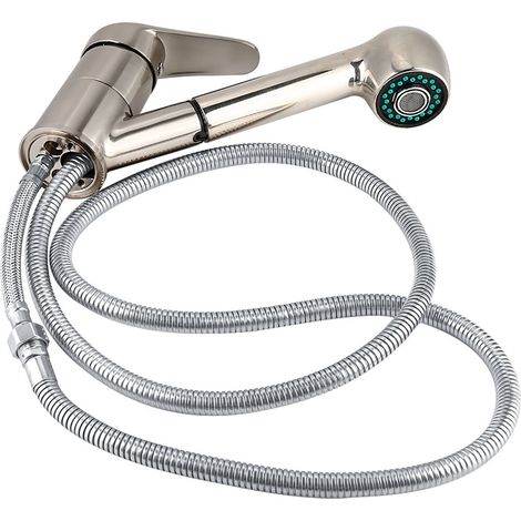 Einziehbarer Kaltwasser-Küchenarmatur (gebürstetes Nickel, EU-Standard G3/8") (1/5)