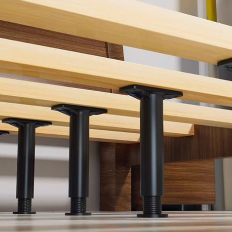 Set di 2 supporti regolabili per letto, rialzi per letto, gambe di ricambio per letto, stabilizzatore per letto (1/4)