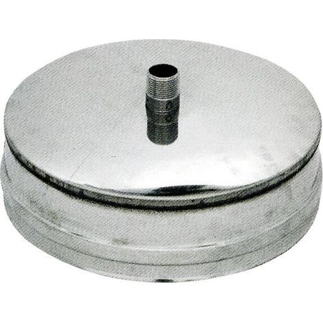TAPPO ANTICONDENSA APERTO per STUFA PELLET in ACCIAIO INOX304  12 cm