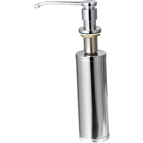 Seifenspender aus Edelstahl – 1 Stück – Modernes Silberdesign – Langlebige, nachfüllbare Pumpe – Für Küche und Bad – Kompakt und elegant (1/5)
