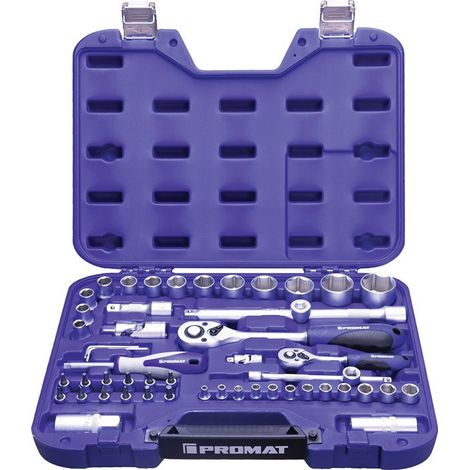 Set chiavi a bussola 55 pezzi 1/4 + 1/2 pollice SW 4-32mm Z.72 / 72 6KT PROMAT
