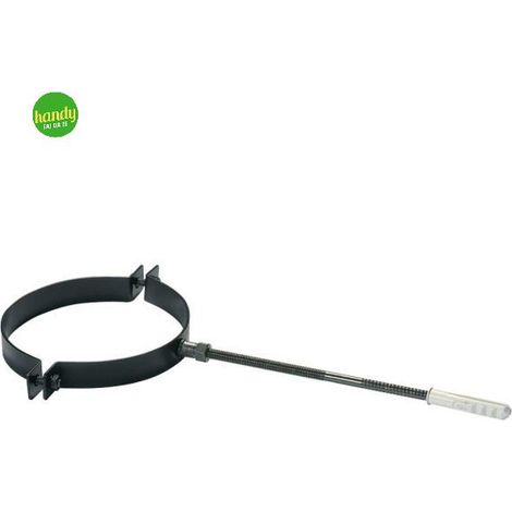 Collare reggitubo pellet nero opaco save cm 12 + tassello (1/3)