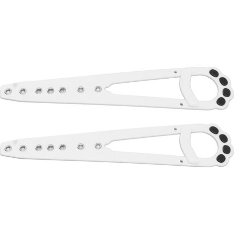Lot de 2 loquets de sécurité pour chatière, réglables, blancs, pour empêcher les chiens d'entrer (1/5)