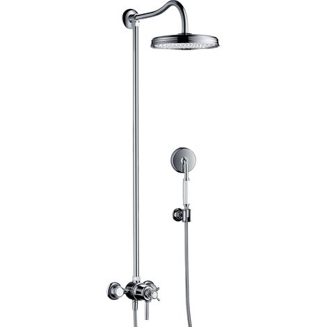 Hansgrohe Axor Montreux Tube de douche Montreux avec thermostat et 1 pomme de douche à jet, Coloris: chrome - 16570000 (1/2)