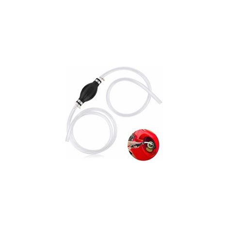 Pompe manuelle de transfert essence Tuyau siphon 2m en PVC résistant Pour diesel, huile et autres liquides Usage professionnel (1/5)
