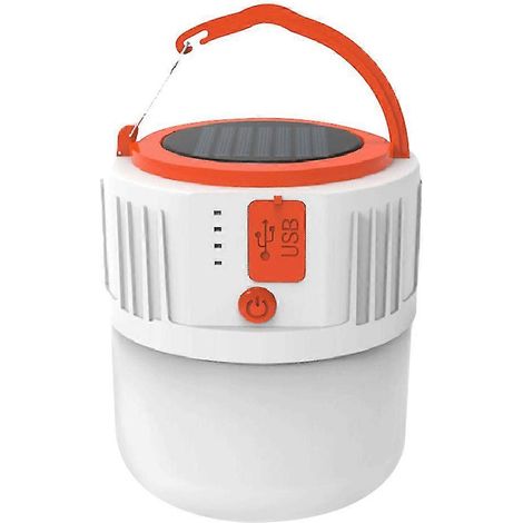 Lanterne portable solaire LED, lampe de camping d'urgence pour tente ou maison. (1/5)