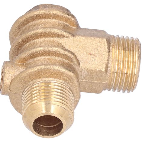 Clapet anti-retour en laiton durable pour compresseurs d'air à 3 orifices utilisés dans les systèmes hydrauliques et pneumatiques (1/5)