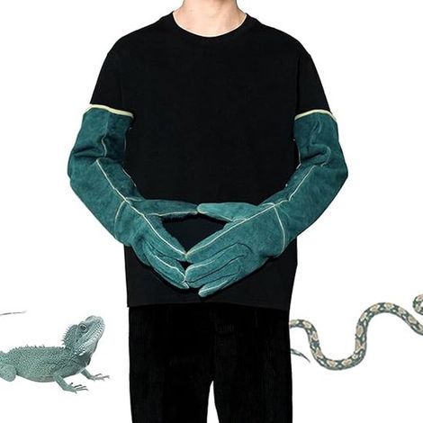 Guanti di protezione per animali domestici - Anti-morso - Anti-graffio - Ispessi - Antiscivolo - Guanti per il controllo degli animali - Pelle morbida - Guanto per animali domestici - Guanto resistent (1/5)
