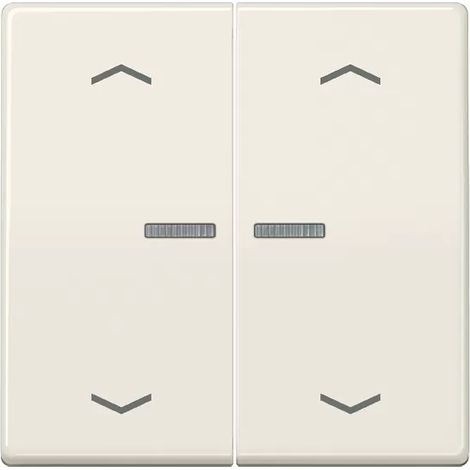 Jung Wippe für KNX Taster, F10, mit Pfeilsymbolen, mit Lichtleiter, Duroplast, Serie AS, weiß AS 102 KO5P