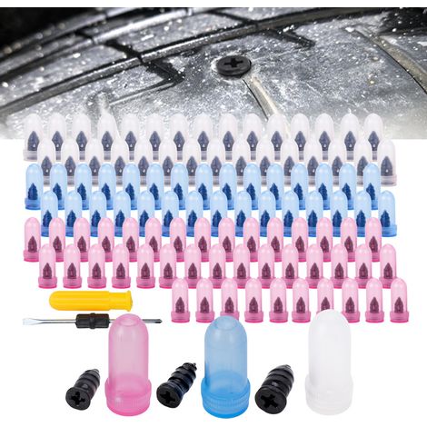 Clous de réparation pour pneus tubeless de voiture et de moto, outil de réparation rapide pour pneus de vélo électrique, boîte de 100 clous en plastique (1/5)