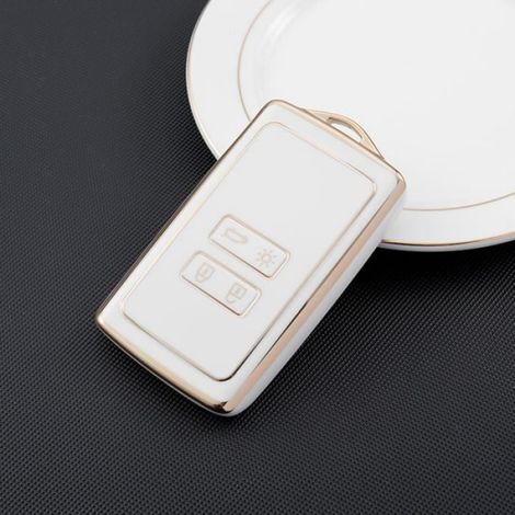 cas de clé blanche Porte-clés de voiture pour Renault Koleos, Kadjar, Captur, Megane, Talisman, Espace, Clio, (1/4)