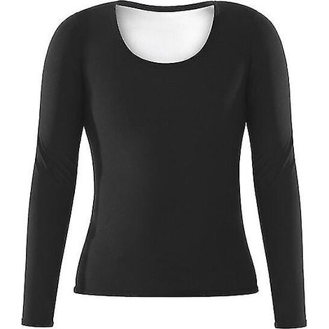 Ensemble de sudation sans coutures pour femme, legging gainant, legging de fitness, ceinture amincissante, haut gainant - XL - T-shirt (1/5)