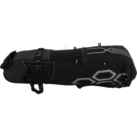 Sacoche arrière vélo étanche réfléchissante ajustable grand format noir (1/5)