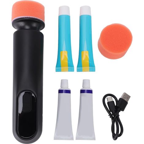 Polisseuse de Réparation de Rayures de Voiture, Polisseuse de Tampon de Voiture sans Fil avec Affichage LED et 3 Vitesses Réglables, Dissolvant de Gel pour Le Retrait du Film de Fenêtre et (1/5)