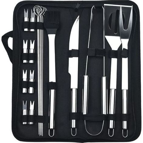 Barbecue Utensils Barbecue Kit,Ensembles d'ustensiles pour Barbecue,20pcs Accessoires Barbecue Acier Inoxydable pour Camping Barbecue Cadeau Homme (1/5)