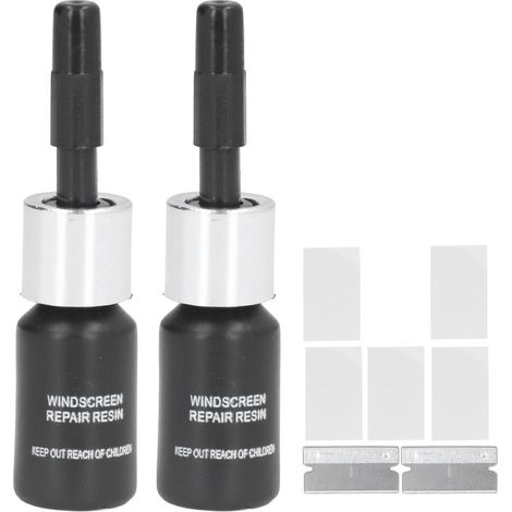 2PCS Liquide Réparation Pare-brise Voiture - Kit Réparation Fissures Vitre Auto - Fluide Réparation Vitrage Automobile DIY (1/5)