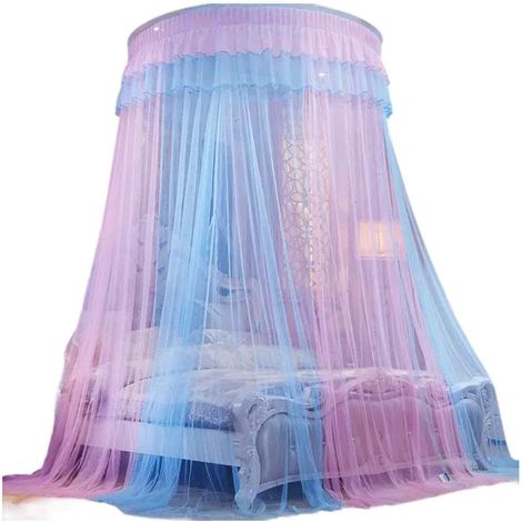 Moustiquaire suspendue en textile style princesse, à poser au lit ou sur une cheminée, en fil de fer de style européen, taille adulte 1.2 (1/5)