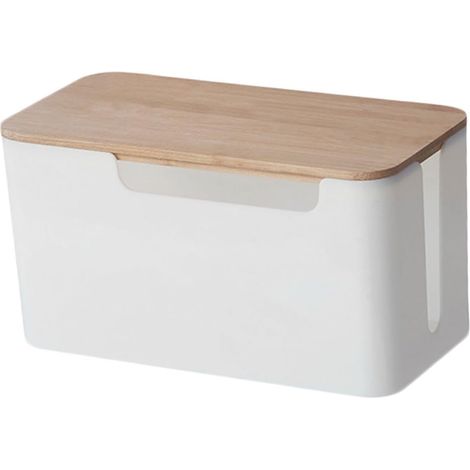Boîte de Rangement Câble Couvercle Amovible Organiseur Câble Multifonction pour Maison et Bureau Protection Isolante Propre et Sécurisée (1/5)