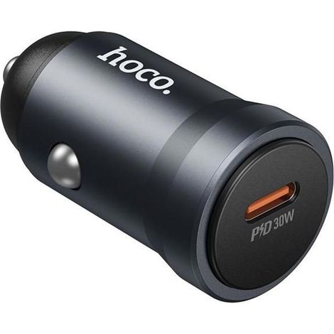 Chargeur allume-cigare Hoco Z62A Energy PD 30 W USB-C/Type-C (gris métal) (1/5)