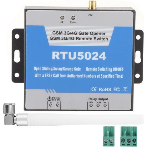 Contrôleur d'accès GSM RTU5024 – Commutateur télécommande – Alimentation 9-15VDC – Pour contrôle d'accès sécurisé à distance (1/4)
