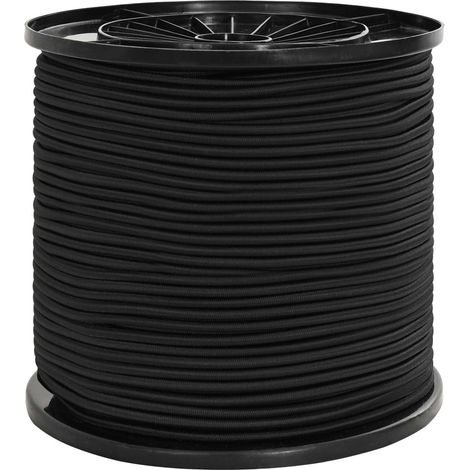 vidaXL Cuerdas elásticas 4 mm Negro PP y goma (1/2)