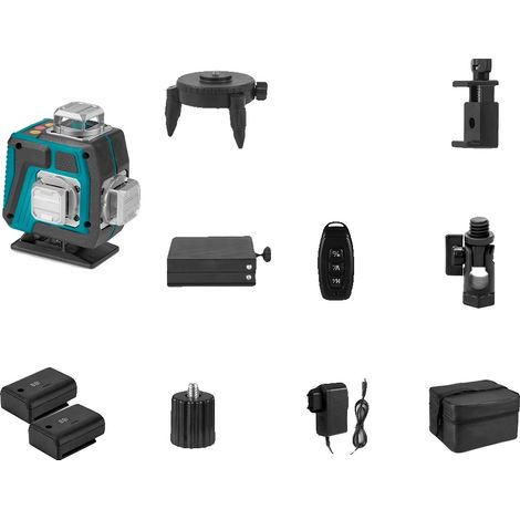 Niveau Laser, 16 Lignes 4D, Fonction Autonivelante, Ensemble de 2 batteries (1/2)
