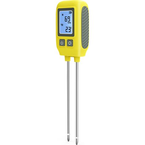 Decdeal 4-in-1-Bodentester, umfassendes Testmessgerät zur Messung von Stickstoff, Phosphor, Kalium und Temperatur mit hoher Genauigkeit, intuitiver Digitalanzeige, Sonde aus Edelstahl für vielseitige 