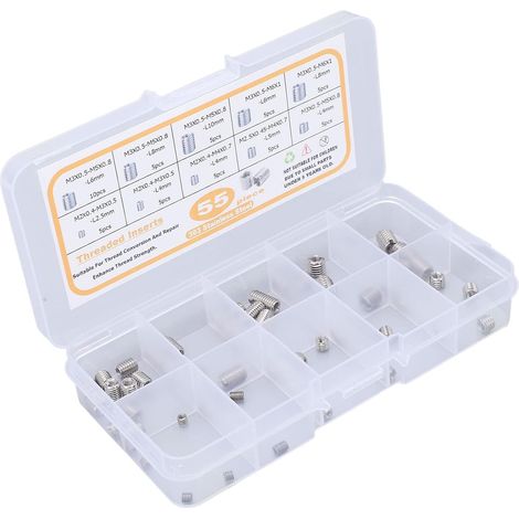 Assortiment de 55 écrous à sertir, vis filetées en acier inoxydable (1/5)