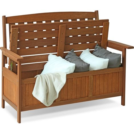 Extérieur Bois dur Boîte de Rangement, Naturel (1/5)