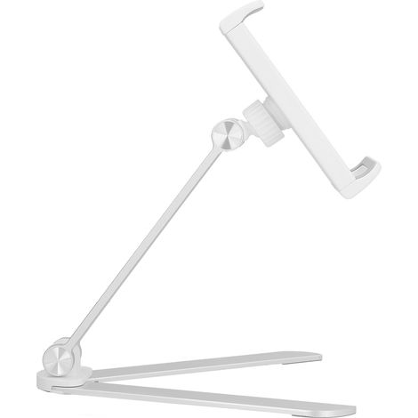 Faltbarer Tablet-Ständer, 360° + 180° drehbar, aus Aluminiumlegierung, für Tablets von 4 bis 12 Zoll und Smartphones von 4 bis 7 Zoll (1/5)
