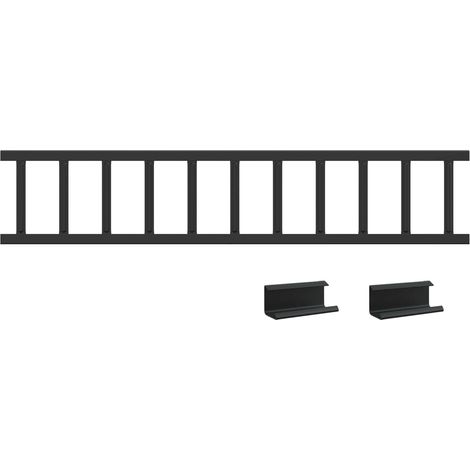Dachschneeschild Schwarz 100 x 2,5 x 20 cm Stahl vidaXL