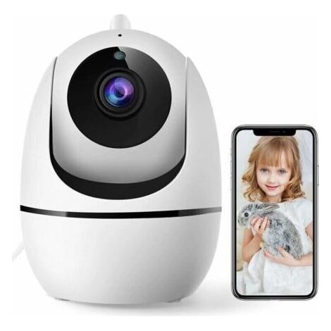 Caméra Surveillance WiFi, 1080P Caméra Intérieur, Video Surveillance sans Fil, Détection Mouvement Humain, Audio Bidirectionnel, Vision Nocturne, Zoom 8X, pour Alexa/Bébé/Animal-Pan/Tilt 360 (1/5)