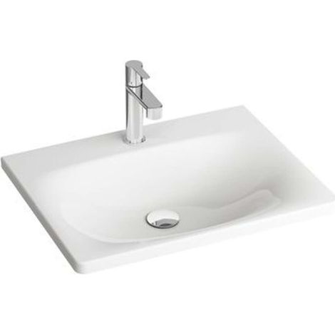 Ravak Balance - Lavabo 50x47 cm, 1 foro per miscelatore, bianco XJX01250000 (1/3)