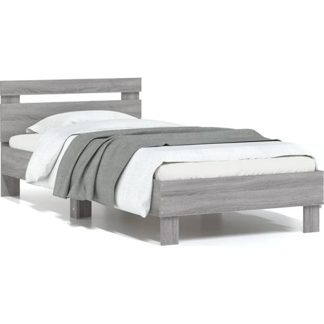 Maison Exclusive - Cadre de lit sans matelas avec tête de lit 90x200 cm (1/5)