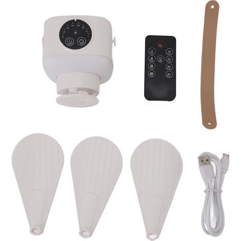 Ortviai Ventilateur de Plafond USB avec Lampe, 4 Vitesses, Batterie 7200 mAh, Télécommande, Blanc (1/5)