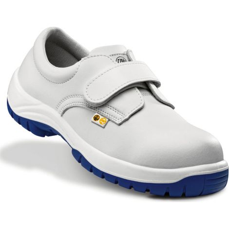 Zapato de alimentación de microfibra hidrofugada S2+SRC+CI EN 20345 FAL FTR40V TAJO VELCRO BLANCO 41