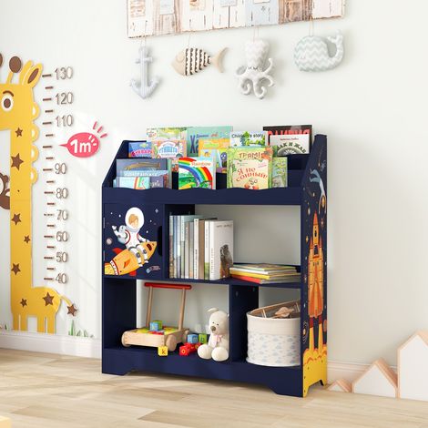 Organisateur de Rangement 3 en 1 Jouets Enfants Bibliothèque Bleu CWXT3882 DESIGN IN (1/5)