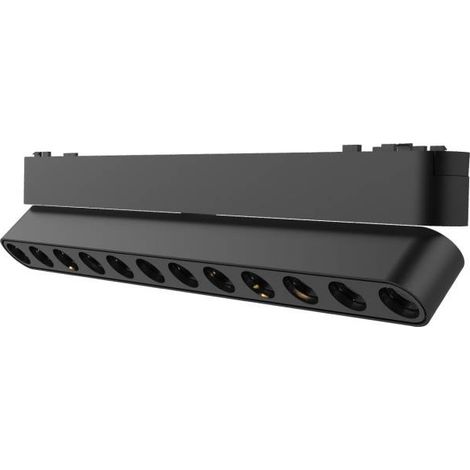 Foco carril SNOW SLIM 252mm Basculante 48V, 12W, 24º, negro, Blanco cálido
