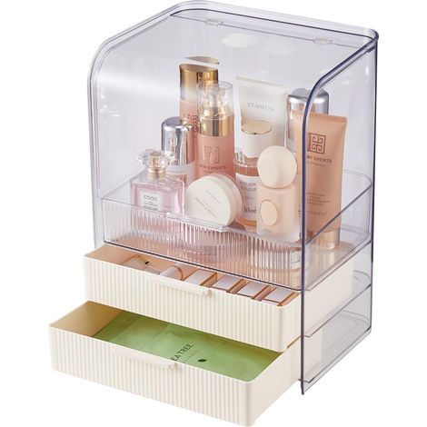 3-Tier Transparent Cosmetics Storage Organizer (1/3)
