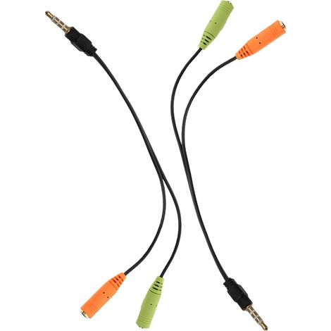 Adaptateur Micro et Audio 3,5 Mm 2 Pièces Interface Micro Haute Sensibilité et eur Précis en Plastique et Métal pour Réunions en Ligne et Voyage (1/5)