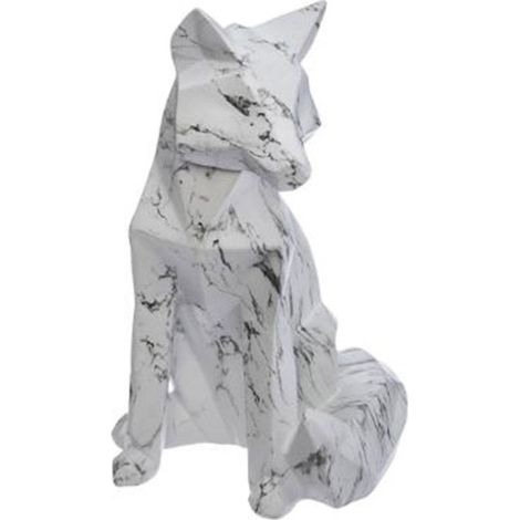 Statuette Déco Origami "Renard" 25cm Blanc (1/3)