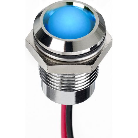 Voyant LED lumineux Bleu RS PRO, dia. 14mm, 24V c.c., IP67 ( Prix pour 1 )