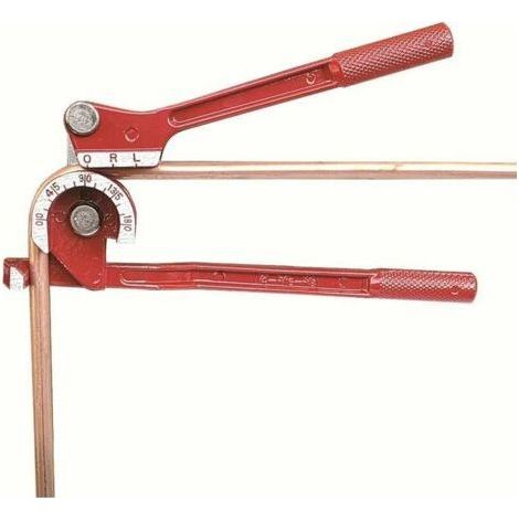 Curvatubi manuale 3 in 1 - 1/4", 5/16" e 3/8" - 180 gradi - Azionamento a leva - Adatto per tubi in ottone, alluminio e gas (1/4)