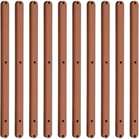 Lot de 5 paires de glissières de tiroir en plastique pour tiroir - 298 mm - Marron (1/5)