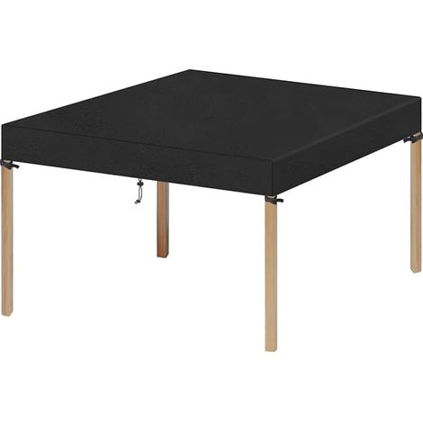 Waterproof Protective Cover for Garden Table, Square Garden Table Cover with Buckles and Drawstring, Windproof, 90 x 90 x 15 cm (1/5)