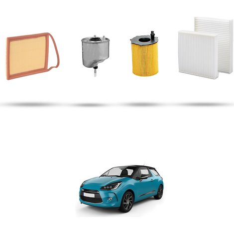 Kit tagliando 4 filtri compatibile con Citroen Ds3 1.6 Hdi 84kw dal 2012 (1/5)