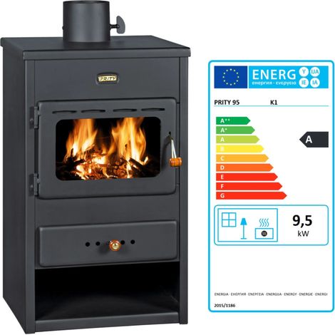 EEK A -  Kaminofen, Holzofen Prity, Modell K1, Leistung 9.5 kW, BIMSCHV 2